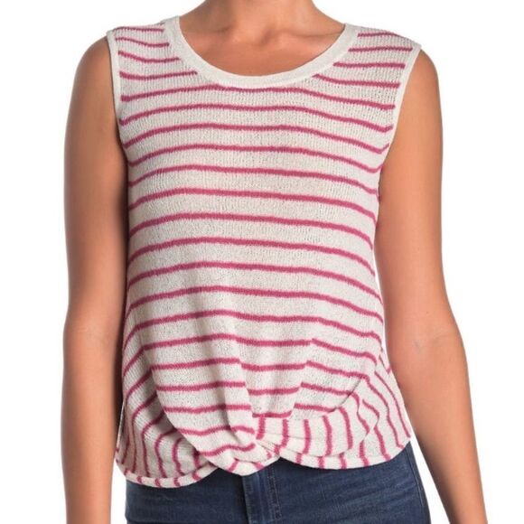 SPLENDID - Striped Twist Hem Tank - Picture 1 of 7